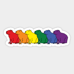 Capybara Pride Rainbow Sticker